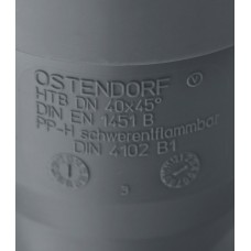 Отвод внутренний Ostendorf 40 мм 45° однораструбный