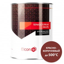 Эмаль термостойкая Elcon 500 градусов красно-коричневая 0,8 кг