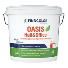Краска водно-дисперсионная Finncolor Oasis Hall&Office 4 моющаяся белая основа А 2,7 л
