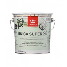 Лак алкидно-уретановый яхтный Tikkurila Unica Super 20 основа EP бесцветный 2,7 л полуматовый