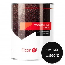Эмаль термостойкая Elcon 500 градусов черная 0,8 кг