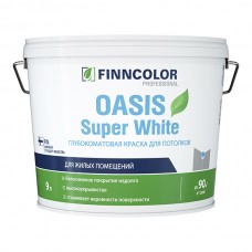 Краска водно-дисперсионная для потолка Finncolor Oasis super white белая 9 л