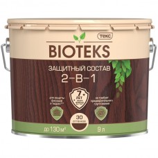 Антисептик Текс Bioteks 2-в-1 декоративный для дерева рябина 9 л
