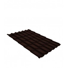 Металлочерепица GreenCoat Pural толщина 0,5 мм шоколадно-коричневая RR 887