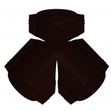 Тройник Y конька полукруглого Стальной Бархат темно-коричневый RR 32