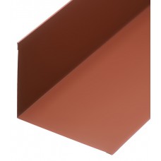 Планка примыкания для металлочерепицы 130х160 мм 2 м коричневая RAL 8017