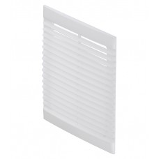 Решетка вентиляционная пластиковая приточно-вытяжная Вентс 170х238х13,5 мм с сеткой белая