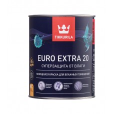 Краска водно-дисперсионная Tikkurila Euro Extra 20 моющаяся основа C 0,9 л
