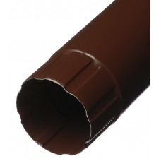 Труба водосточная Grand Line металлическая d90 мм 1 м коричневая RAL 8017