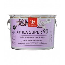 Лак алкидно-уретановый яхтный Tikkurila Unica Super 90 основа EP бесцветный 9 л высокоглянцевый