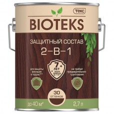 Антисептик Текс Bioteks 2-в-1 декоративный для дерева рябина 2,7 л
