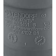 Отвод внутренний Ostendorf 40 мм 15° однораструбный