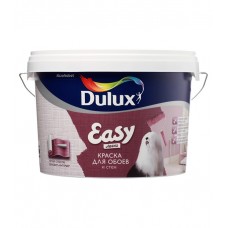 Краска водно-дисперсионная Dulux Easy для обоев и стен моющаяся белая основа BW 2,5 л