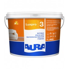 Краска водно-дисперсионная Aura LuxPro 3 влагостойкая база TR 9 л