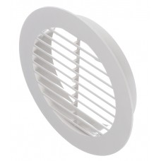 Решетка вентиляционная наружная ERA с фланцем d110 мм круглая пластиковая d130 мм