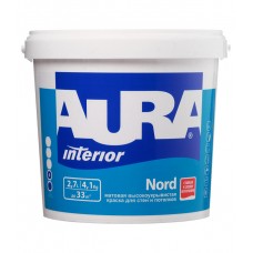 Краска водно-дисперсионная интерьерная Aura Interior Nord белая основа А 2,7 л