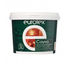 Лак Eurotex Сауна для бань и саун акриловый бесцветный 2,5 кг