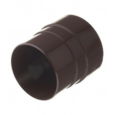 Муфта водосточной трубы Vinylon пластиковая соединительная d90 мм кофе RAL 8017