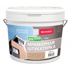Мраморная штукатурка EcoStone Bayramix, цвет 777  15 кг