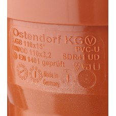 Отвод наружный Ostendorf 110 мм 15° однораструбный