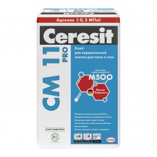 Клей для плитки и керамогранита Ceresit СМ 11 PRO серый 25 кг