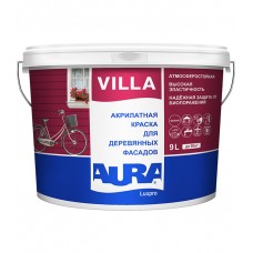 Краска водно-дисперсионная для деревянных фасадов Aura Villa база TR 9 л