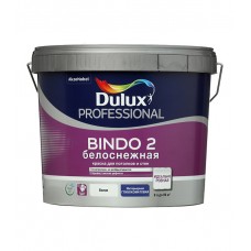 Краска водно-дисперсионная для потолка Dulux Bindo 2 белая 9 л