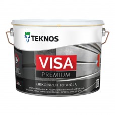 Антисептик для дерева водоразбавляемый Teknos Visa Premium глянцевый кроющий база 1 белый 9 л