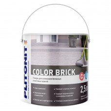 Глазурь для освежения бетонных и мостовых камней Plitonit Color Brick серая 2,5 л