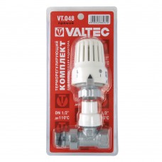 Клапан (вентиль) термостатический прямой Valtec (VT.048.N.04) 1/2 НР(ш) х 1/2 ВР(г) для радиатора с термоголовкой