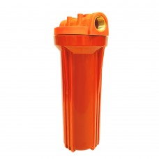Корпус фильтра Гидротек Standart для горячей и холодной воды 10SL 1/2 ВР(г) х 1/2 ВР(г) оранжевый